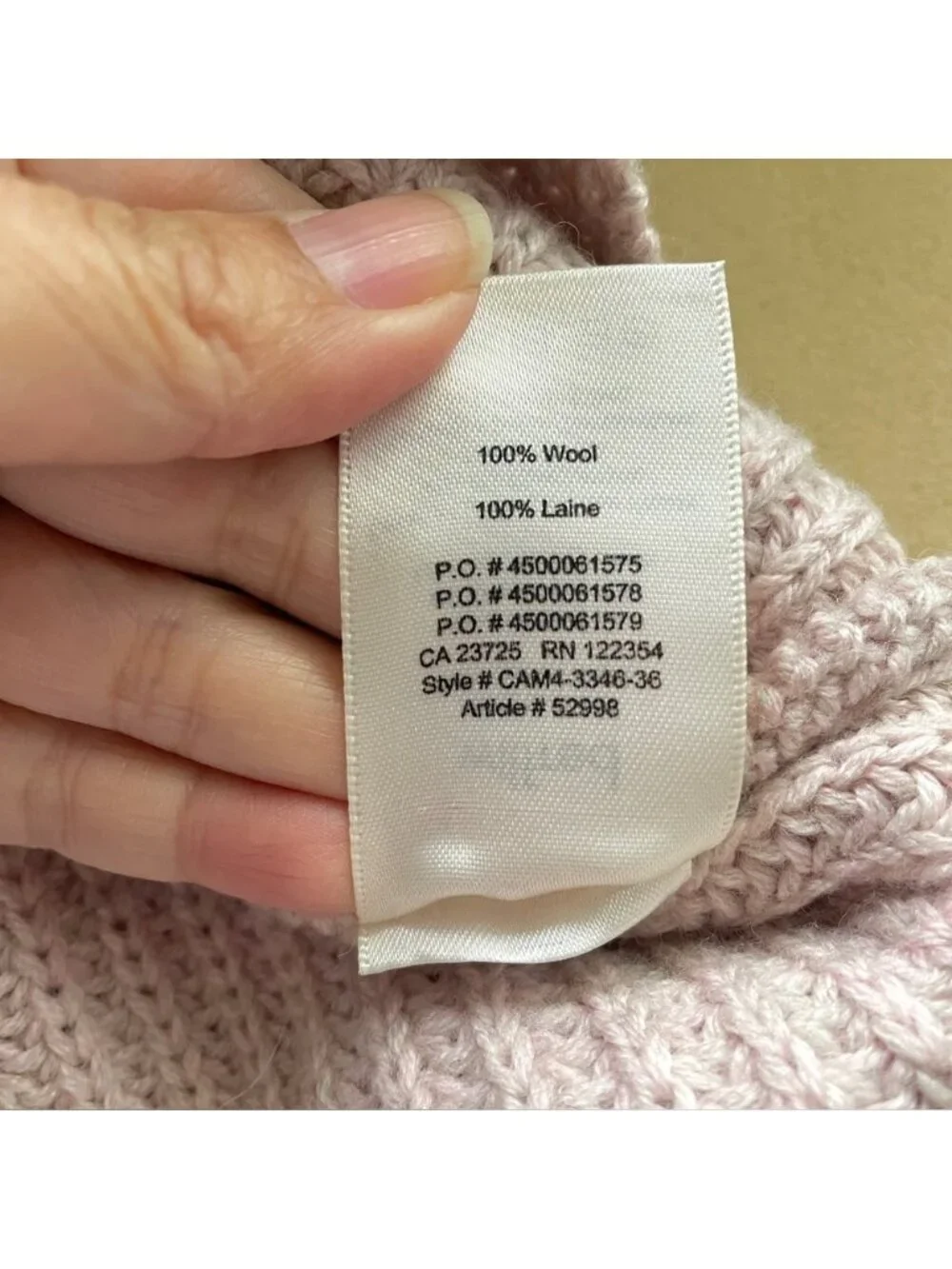 Aritzia Wilfred Pink Durandal Merino Wool Sleeveless Sweater - XS